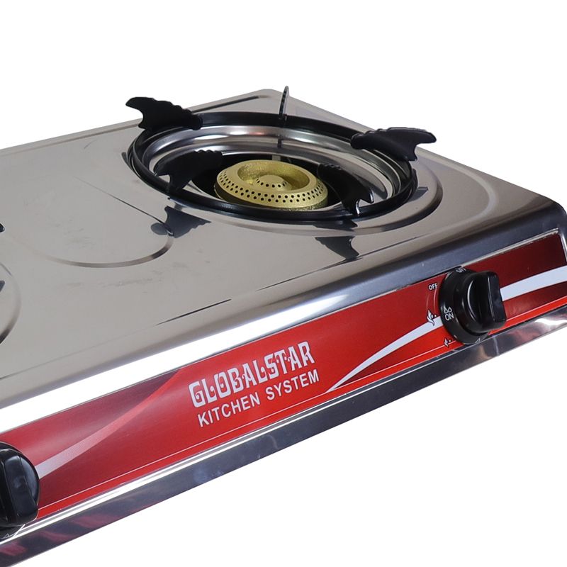 Globalstar Stainless Steel Double Burner Gas Stove GS-S206ZB