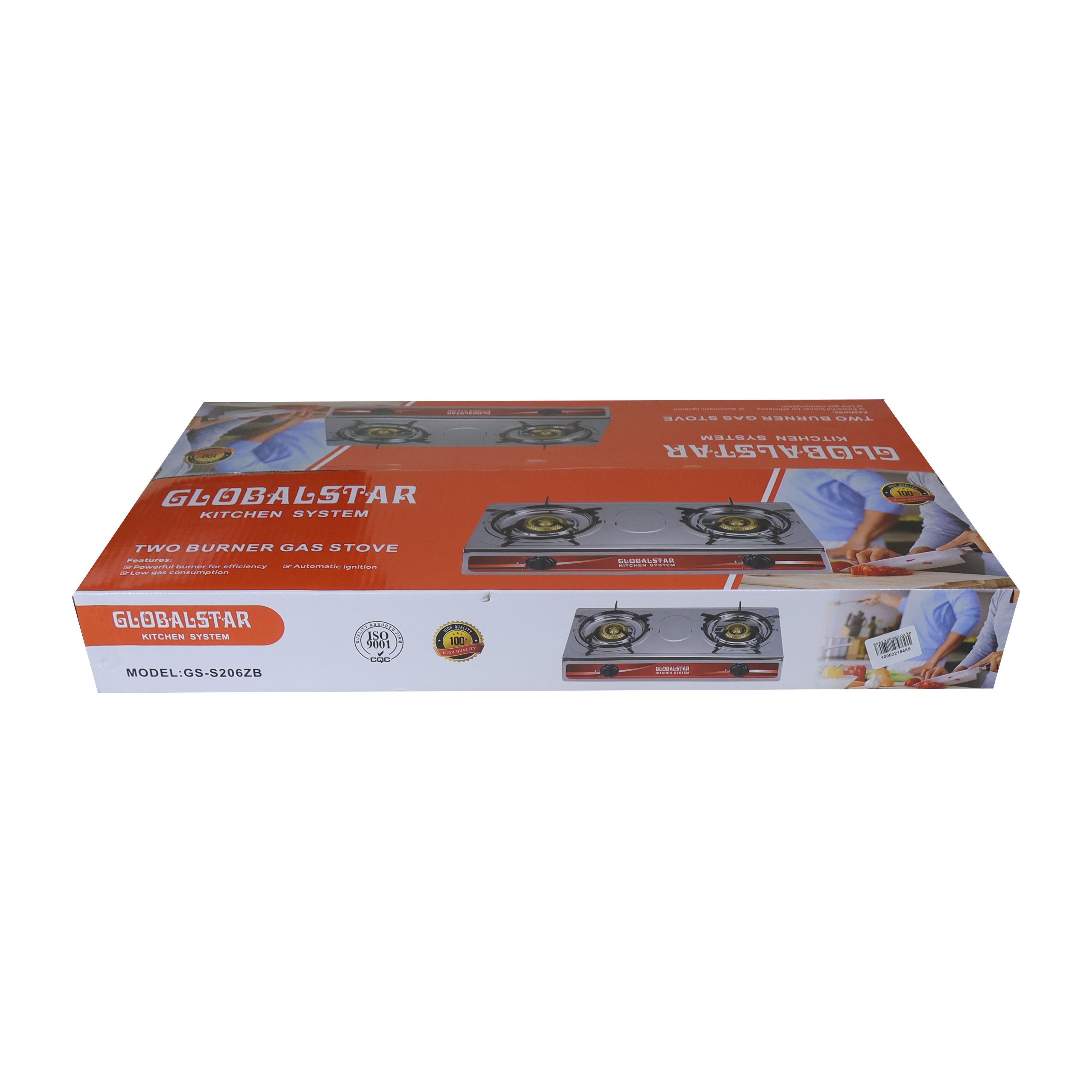 Globalstar Stainless Steel Double Burner Gas Stove GS-S206ZB