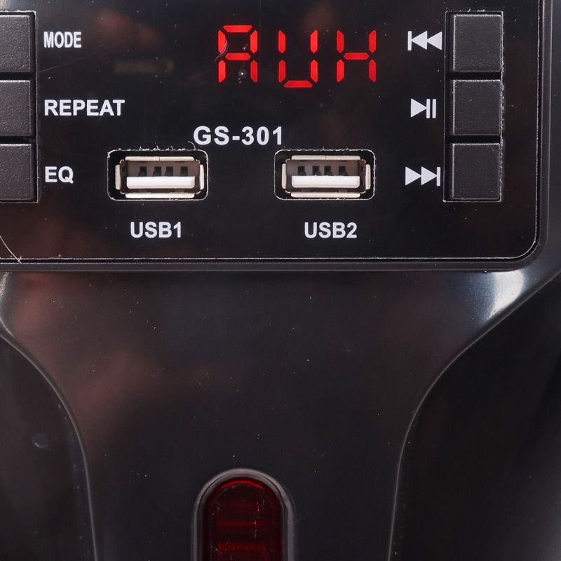 GLOBALSTAR GS-301 3.1CH Speaker, 8000W PMPO, 32W+10W*3 Output, British Plug, AC/DC, 110V - 240V, Bluetooth & FM Radio, 1-Year Warranty, Wooden Cabinet, Remote Control, Compatible Devices