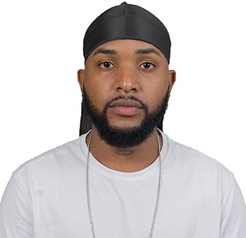 Stretchy Black Silk Durag/wave Drag - QUALITY GUARANTEED