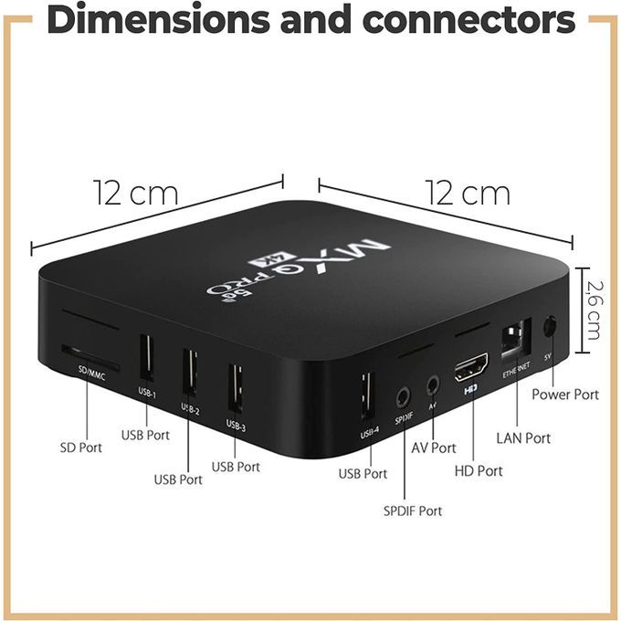 New MXQ PRO 4K TV Box 8GB + 128GB Android 11.0 Smart TVBOX Media Player Upgraded Version
