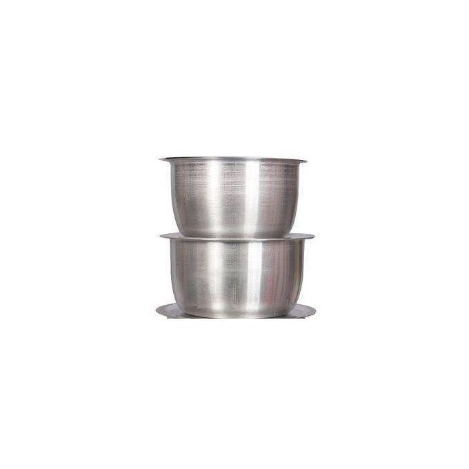 2 pcs Set Of Stainless Aluminum Sufurias No Lids