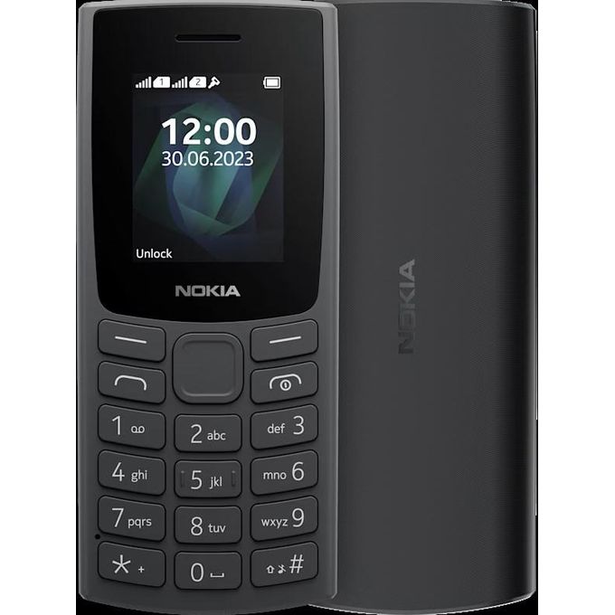 Nokia 105 (2023) 1.8", Dual SIM Feature Phone, Long-Lasting Battery, Durable Design- Charcoal