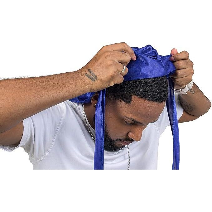 Designer Luxury Satin Silk Women Hair Matching Headband and Durags
