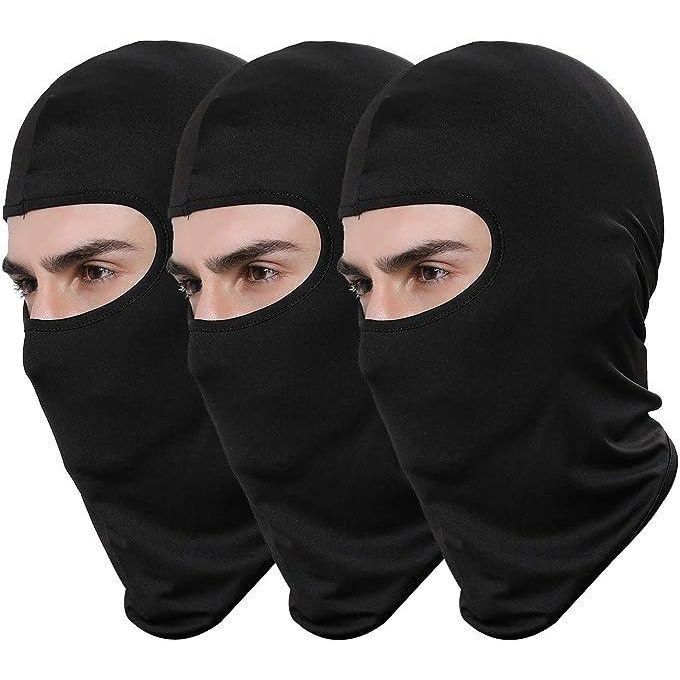 Pack of 3 Ultra thin Stretch Balaclava Snood Ski Moto Quad Bike Face Mask Outdoor Sports Swat SAS