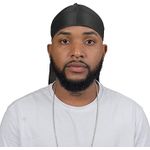 Premium Stretchy Black Silk Durag – Breathable & Hypoallergenic Wave Builder Cap for Men & Women, Soft Night Hair Protector, Lightweight & Fashionable Head Wrap