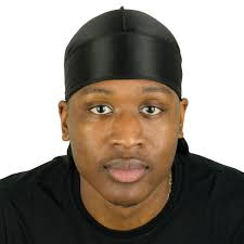 Premium Stretchy Black Silk Durag – Breathable & Hypoallergenic Wave Builder Cap for Men & Women, Soft Night Hair Protector, Lightweight & Fashionable Head Wrap