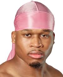 2-Piece Premium Silk Durag Set – Stretchy Black & Pink Wave Cap Duo for Men & Women | Comfortable, Breathable & Stylish for 360 Waves, Hair Protection & Daily Wear