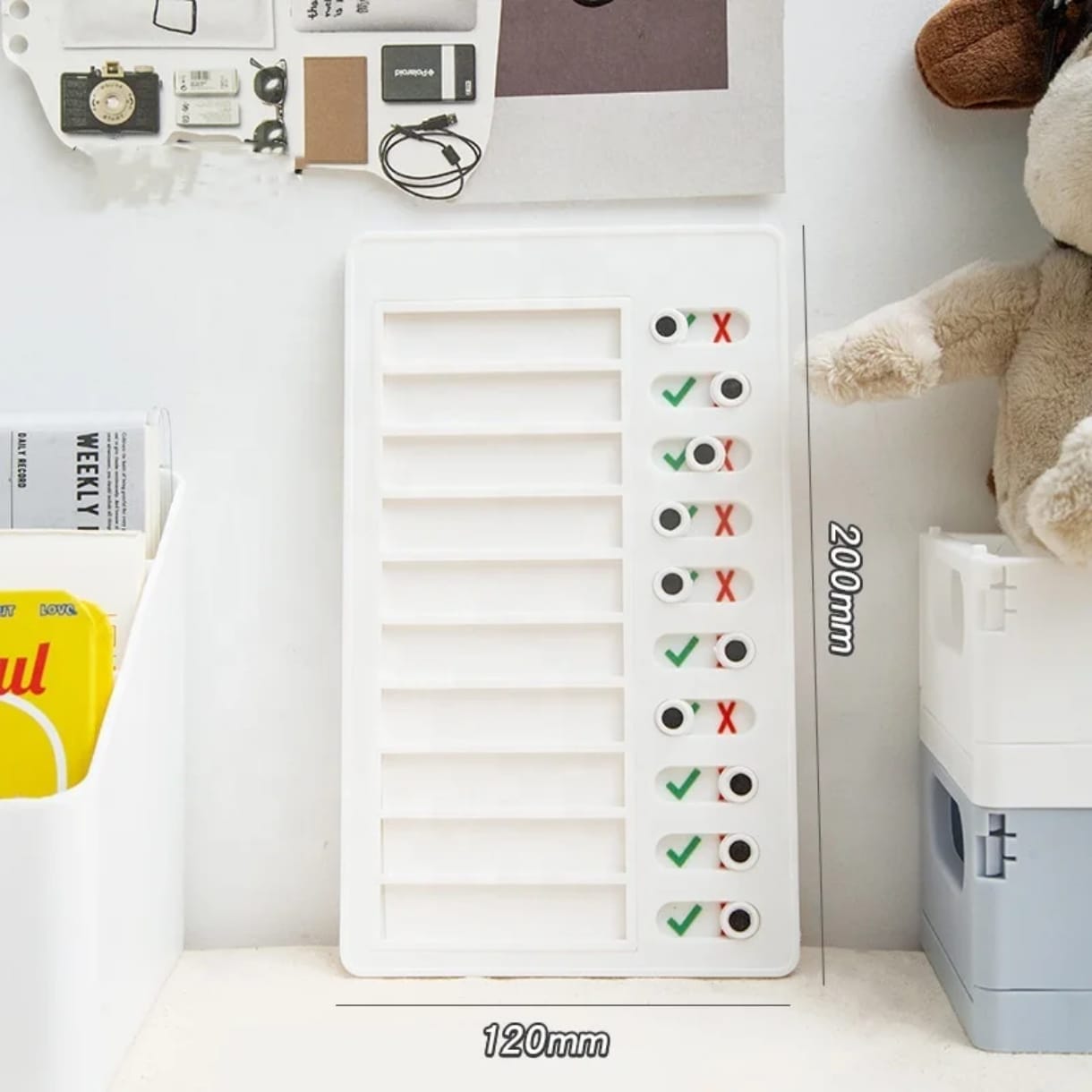 Multipurpose Daily Planner & Task Organizer - Versatile Reusable Memo to do list Checklist Board for Kids Adults + FREE Pen