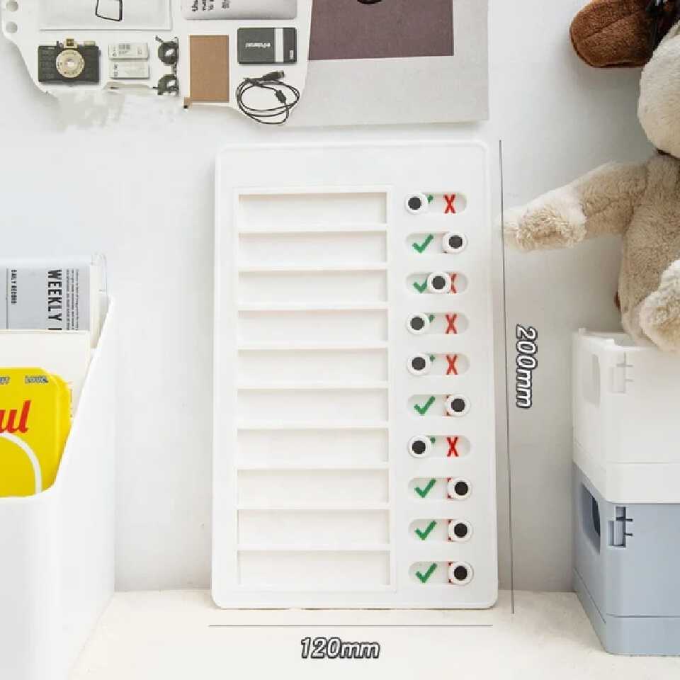 Multipurpose Daily Planner & Task Organizer - Versatile Reusable Memo to do list Checklist Board my chores for Kids Adults + FREE Pen