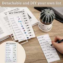 Multipurpose Daily Planner & Task Organizer - Versatile Reusable Memo to do list Checklist Board my chores for Kids Adults + FREE Pen