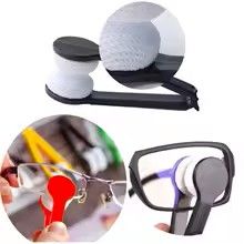 Mini dual sided eyeglass sunglasses microfiber cleaning brush