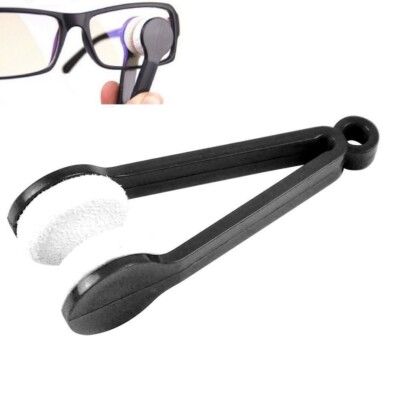 Mini dual sided eyeglass sunglasses microfiber cleaning brush