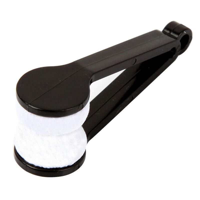 Mini dual sided eyeglass sunglasses microfiber cleaning brush