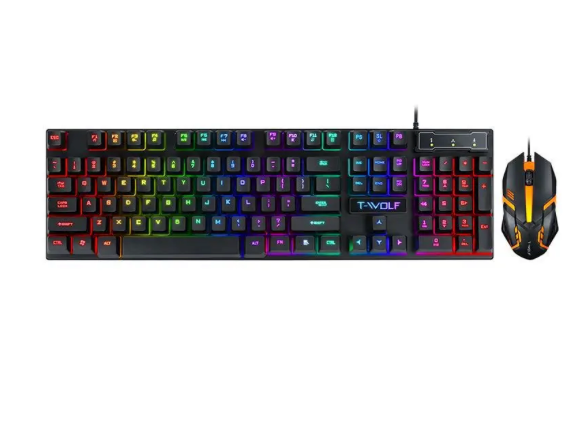 T-WOLF RGB Gaming Keyboard and Mouse Combo