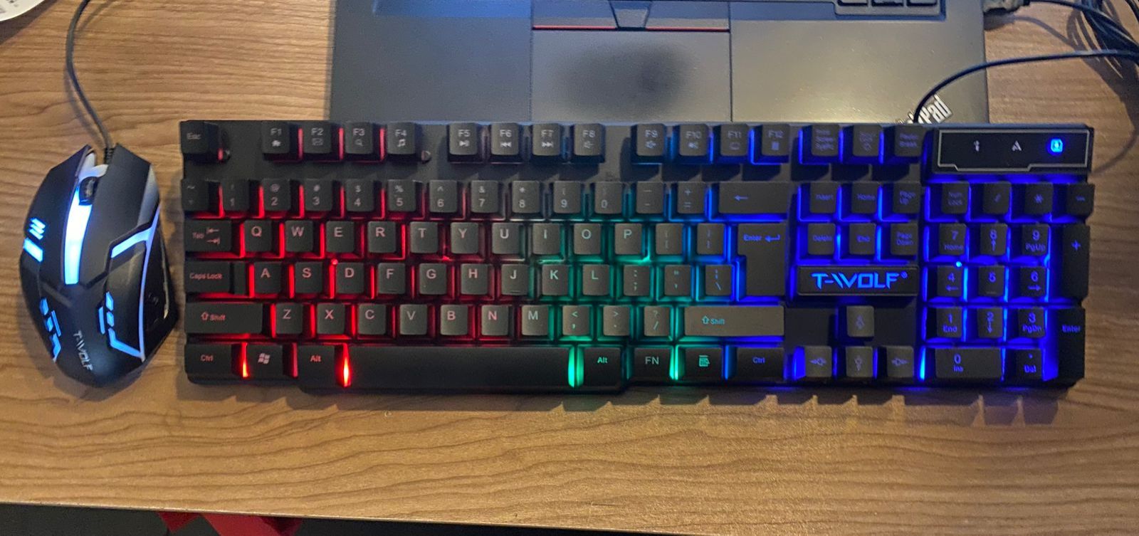 T-WOLF RGB Gaming Keyboard and Mouse Combo