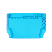 Blue Heat-Resistant Magnetic Silicone Repair Mat