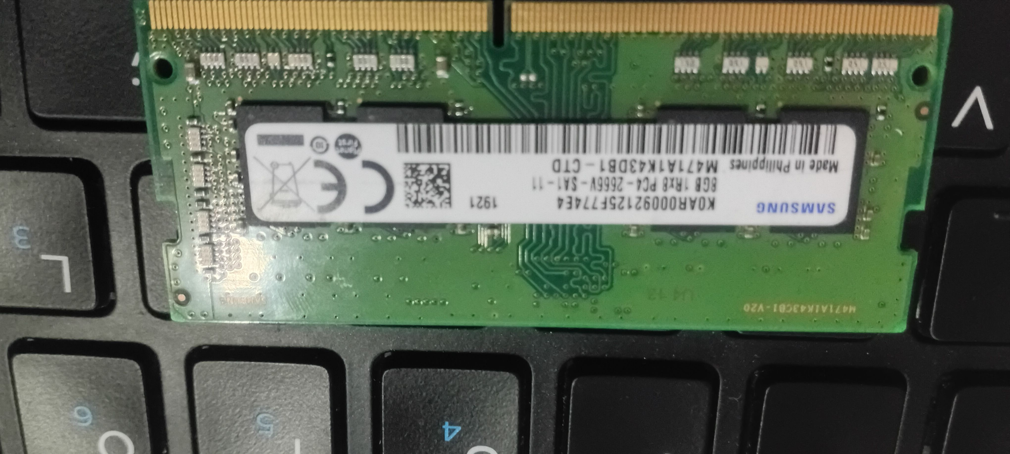8GB DDR4 2666 SODIMM 260-Pin Laptop Memory