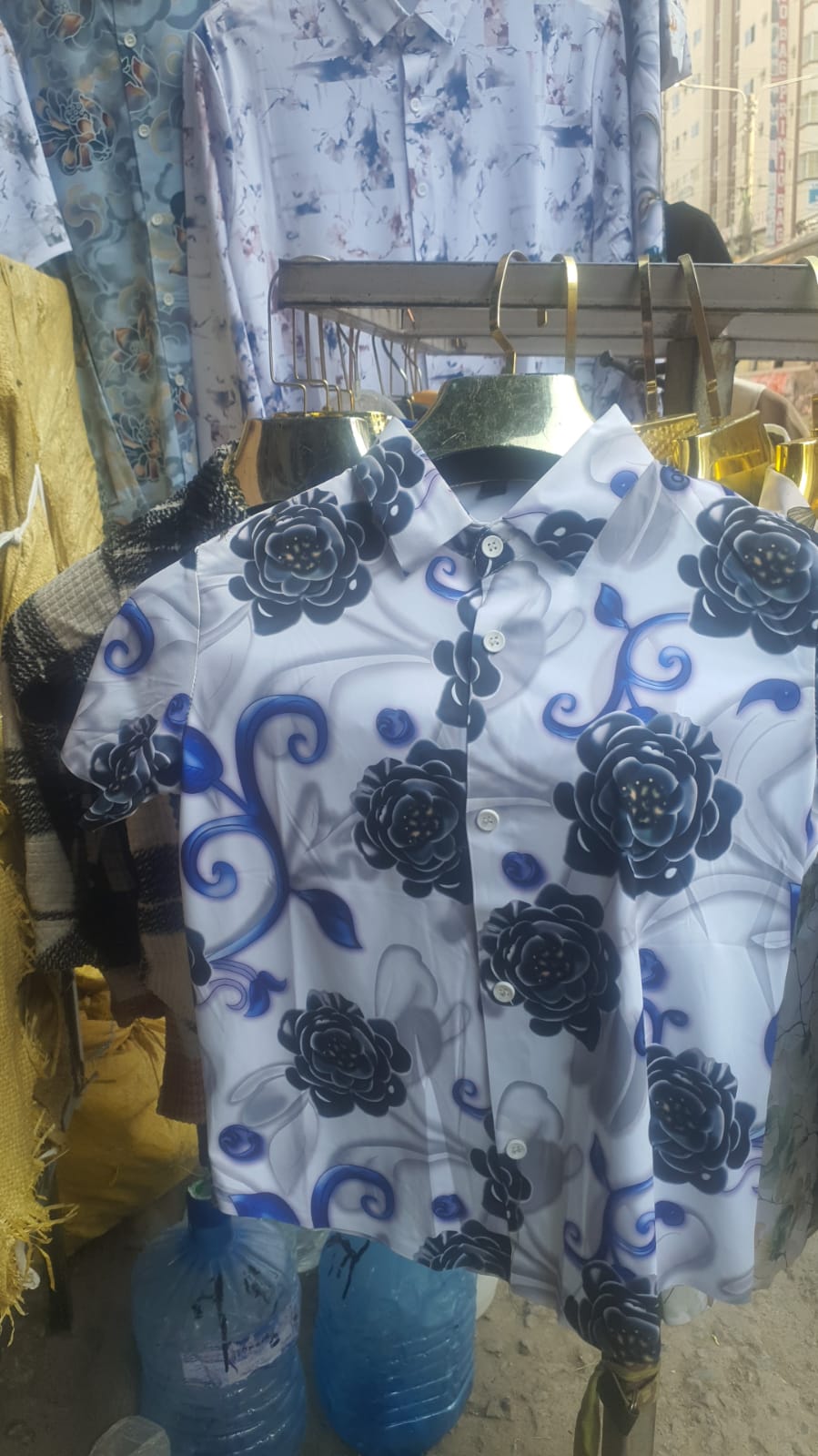 M1 pack of Men classy Casual Shirt Floral Button Down Short Sleeve Shirts- Short sleeve