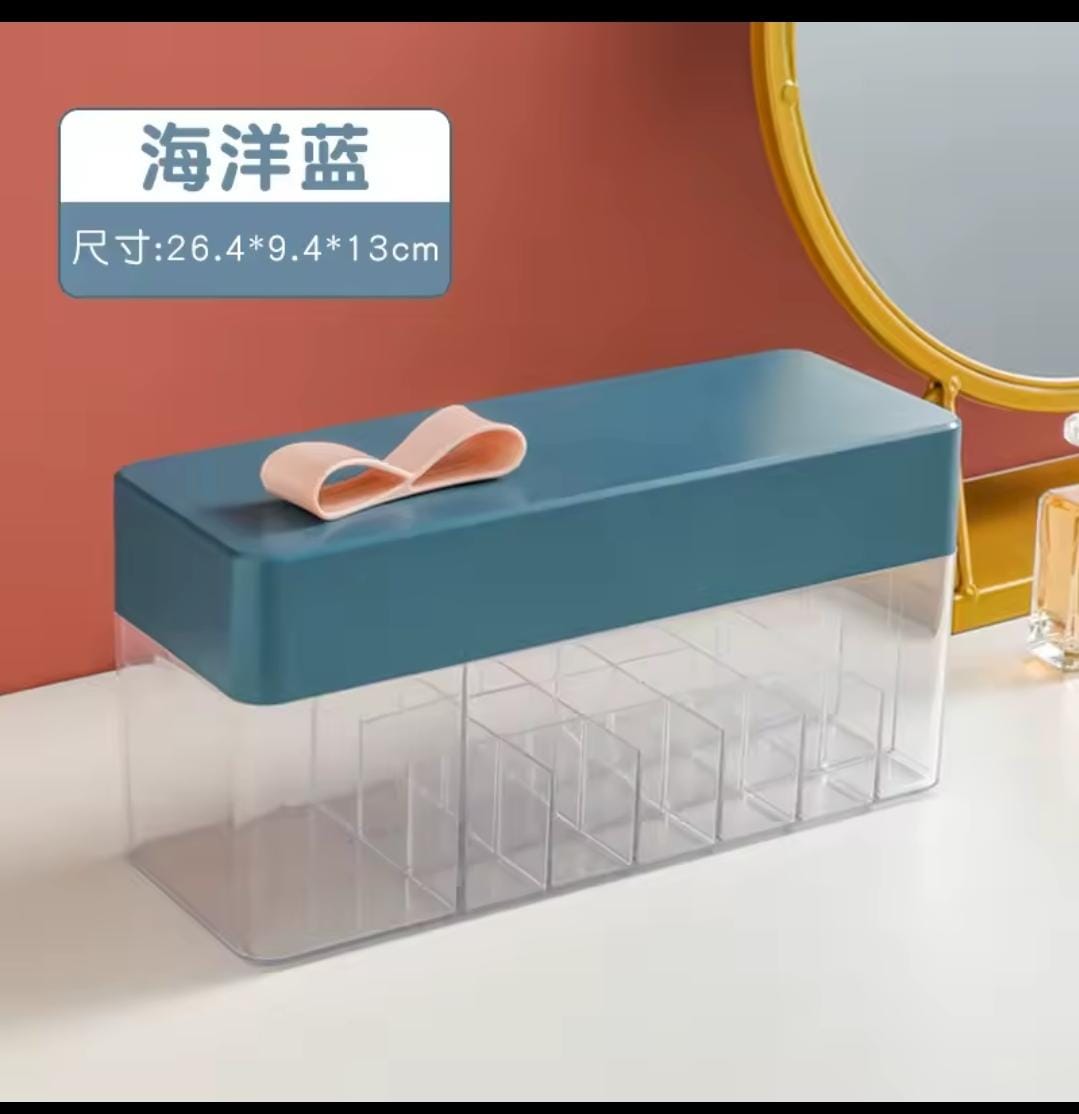 Transparent Lipstick Storage Box Makeup Organizer Cosmetic Holder Makeup Tools Storage Pearls Box Brush Accessory Organizer Box