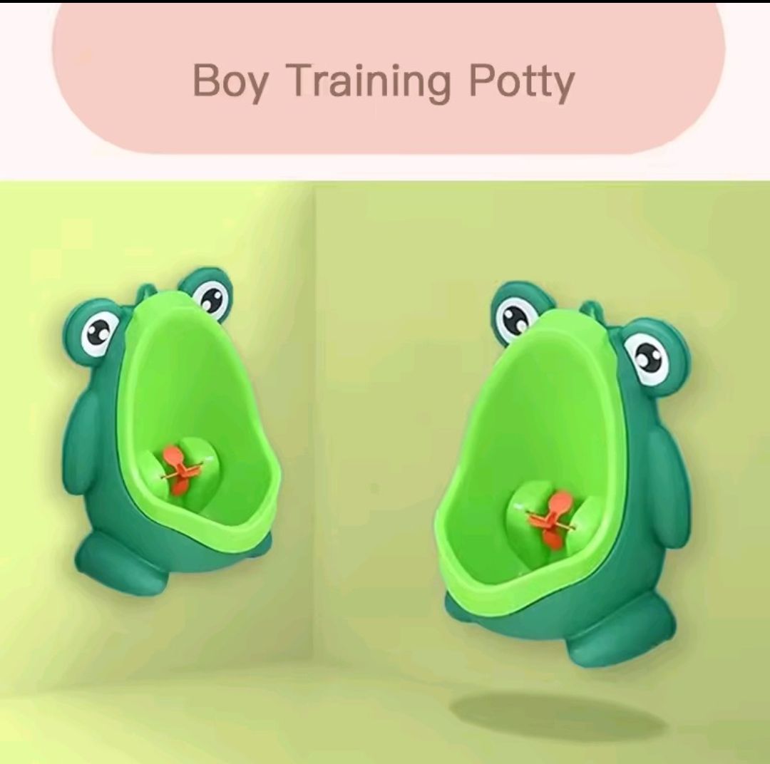 Kids Urinal Pee Bathroom Trainer Baby Boys Standing Potty Frog Shape Wall-Mounted Hook Vertical Urinals Toilet Training For Children