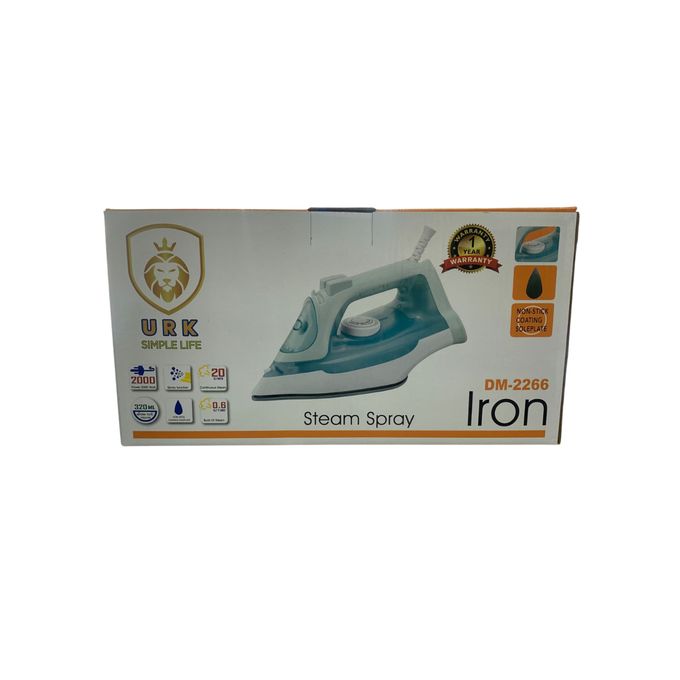 Steam Electric iron | 2000W Steam iron (Press)| Non-stick Soleplate | 360-degree swivel cord| U-shaped heating element| Vertical & Horizontal Ironing| | ISI certified