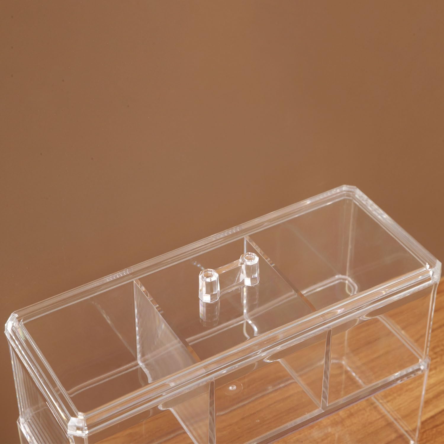 2 Tier Drawer Organizers Set, Make-up Organizers Drawer, 4 Slot Versatile Bathroom and Vanity Drawer Organizer Trays, Storage Bins for Makeup, Bedroom, Kitchen Gadgets Utensils and Office Accessories