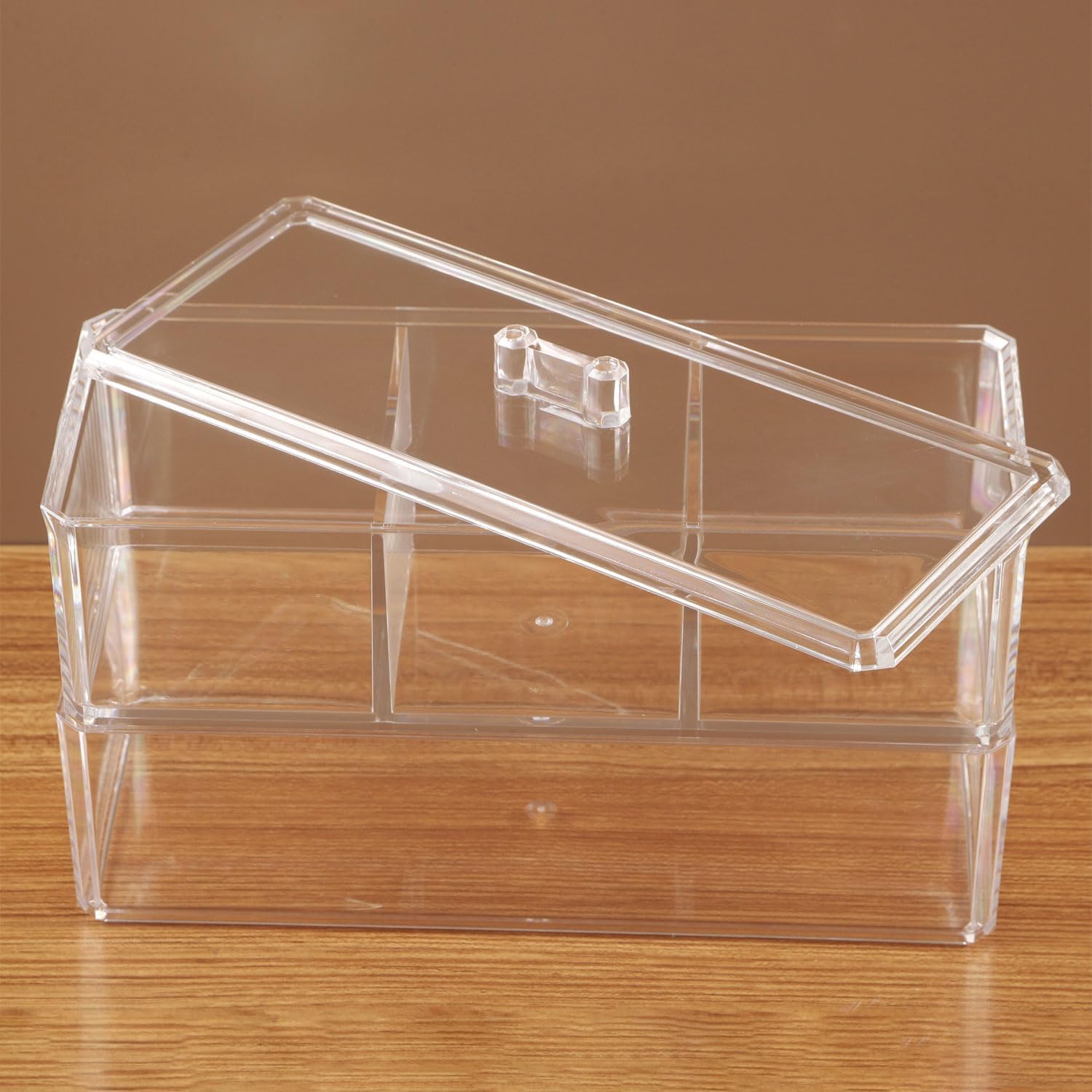 2 Tier Drawer Organizers Set, Make-up Organizers Drawer, 4 Slot Versatile Bathroom and Vanity Drawer Organizer Trays, Storage Bins for Makeup, Bedroom, Kitchen Gadgets Utensils and Office Accessories