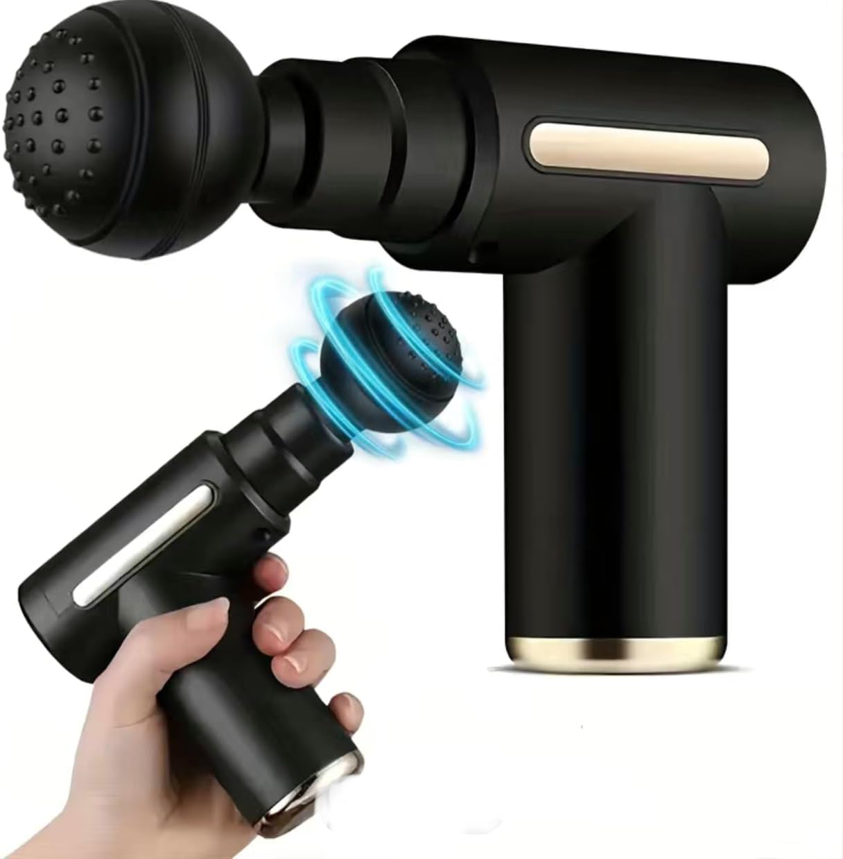 Portable Deep Tissue Percussion Massage Gun - Mini with 4 Heads and 6 Speeds