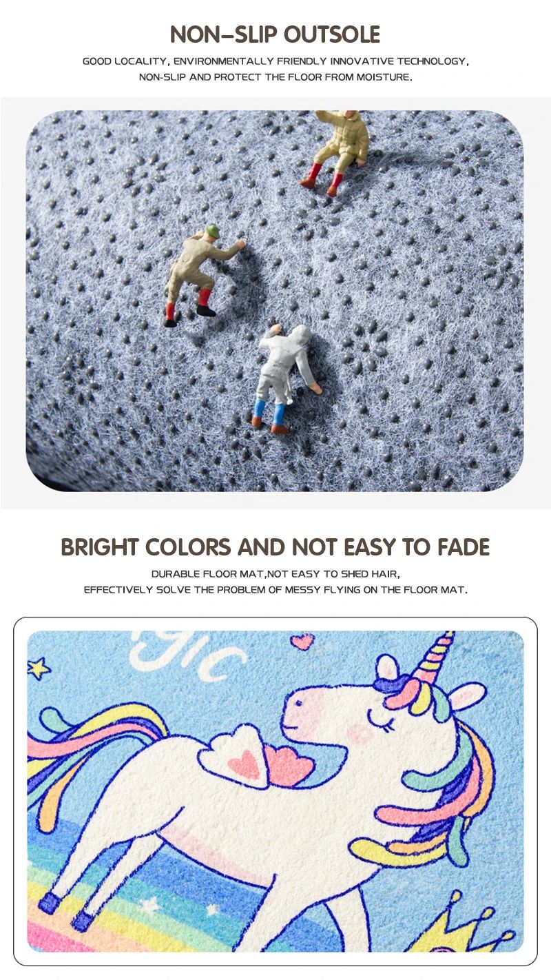 Fantasy Magic Unicorn Series Carpet, Soft Mat, Non-slip Foot Pad, Absorbent Bedroom Carpet, Toilet Bathroom Door, Home Entrance