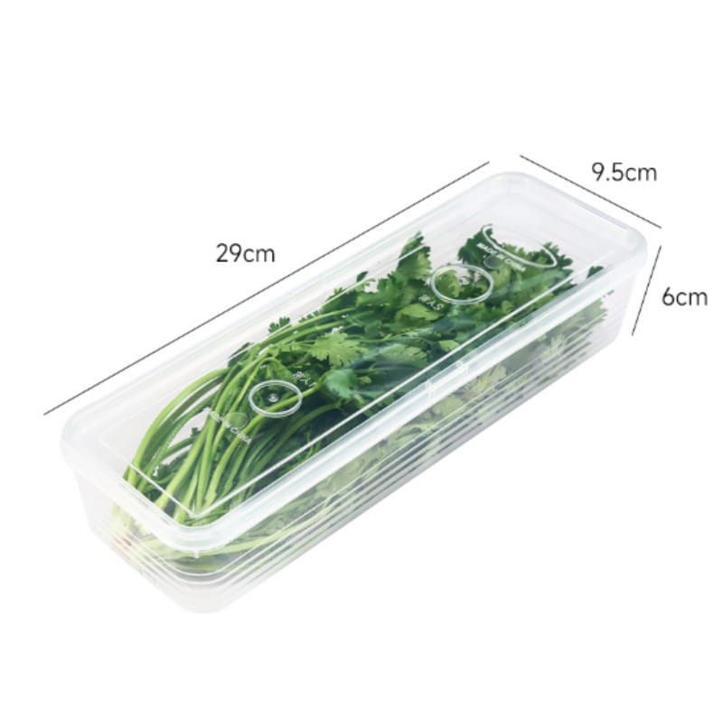 Fridge Storage Containers with drain basket kitchen Storage Box Fridge organizer storage boxes for Radish Fresh Vegetables Durable fridge storage boxes for vegetables 1500ml 2pcs