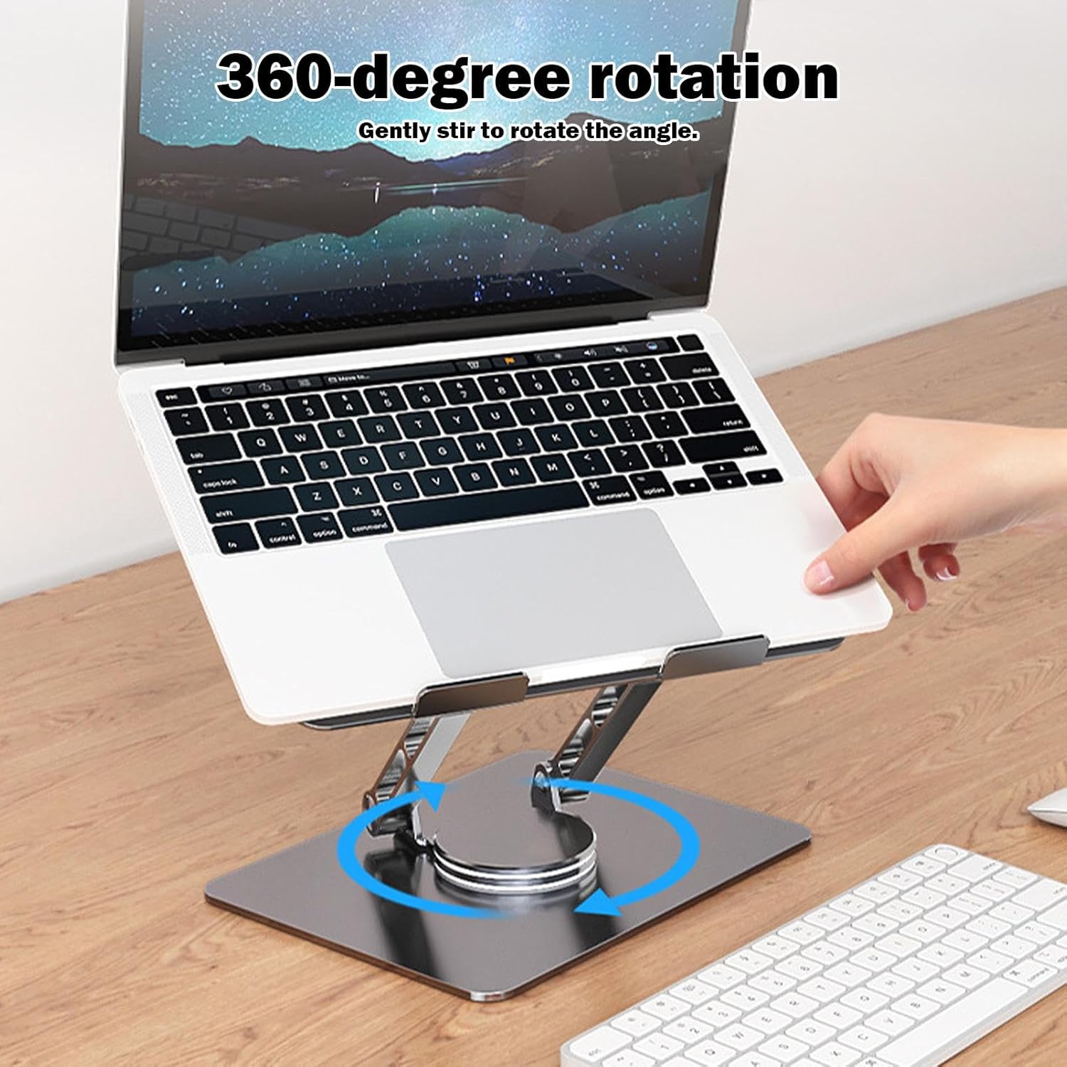 Laptop Stand for Desk, Laptop Stand - Tablet Stand, Adjustable Foldable Computer Stand, 360 Degree Rotating Stand for Laptops of 1
