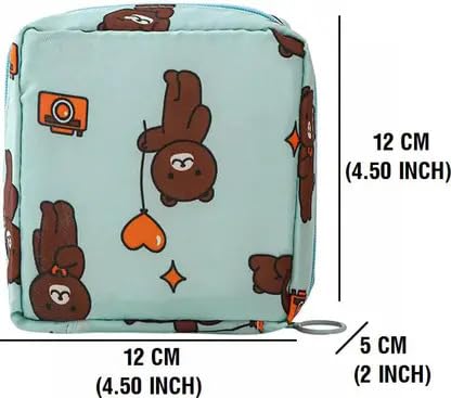 Sanitary Napkin Storage Bag, Zipper Menstrual Pad Bag Portable Napkin Storage for Purse First Period Kit for Teen Girls Store Sanitary Pads for Women.