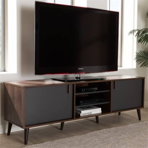 Dark walnut modern TV stand -5ft