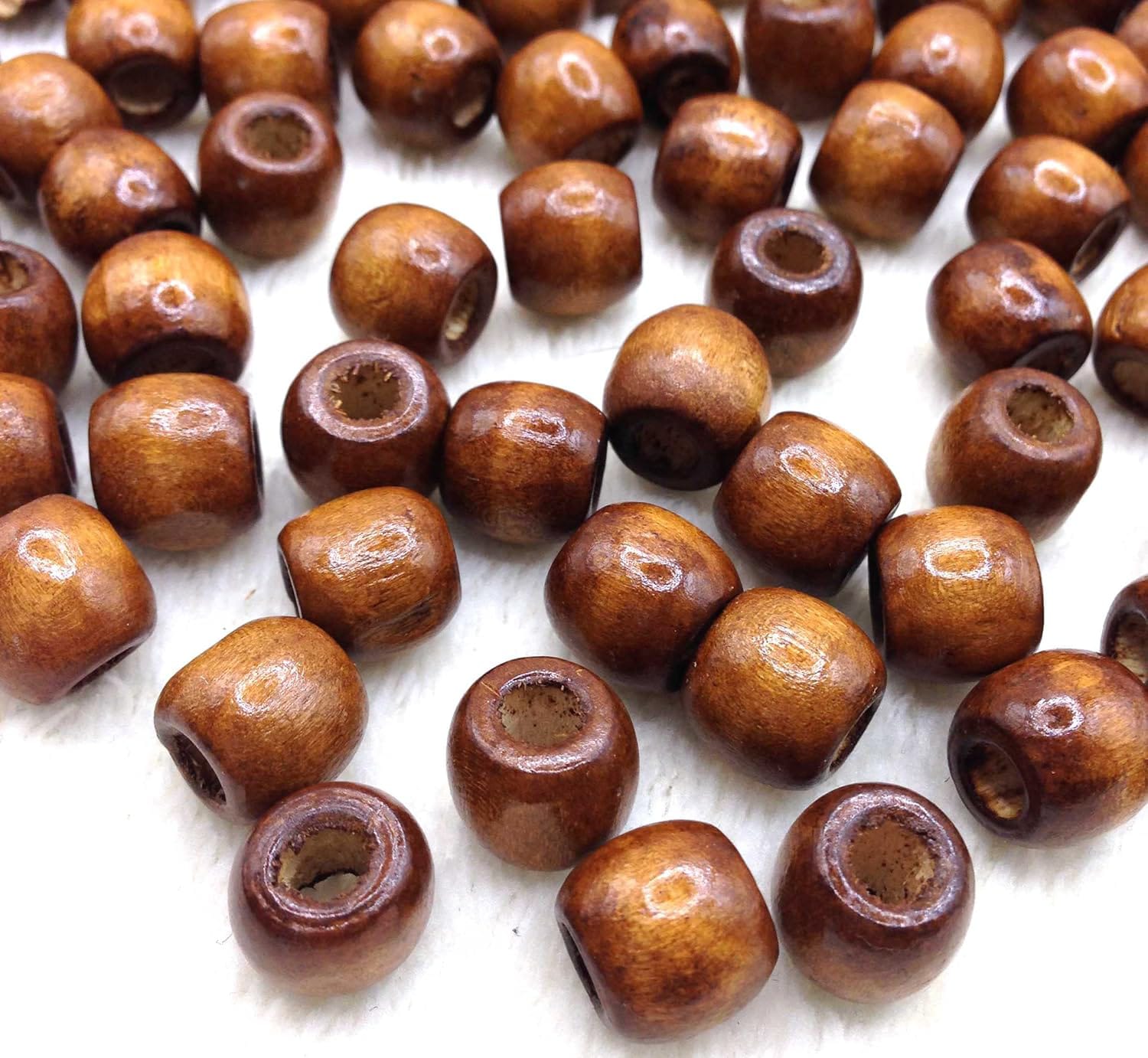 Wooden Hair Beads    Brown Wooden Braids/locs Beads 80gram Hair/locs Beads Decorations