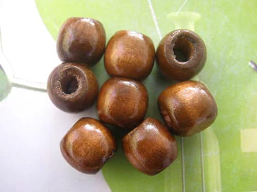 Wooden Hair Beads    Brown Wooden Braids/locs Beads 80gram Hair/locs Beads Decorations