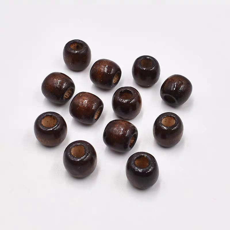 Wooden Hair Beads    Brown Wooden Braids/locs Beads 80gram Hair/locs Beads Decorations