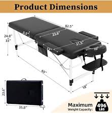 Foldable Massage Bed With Carrier Bag Portable Beach Massage Table