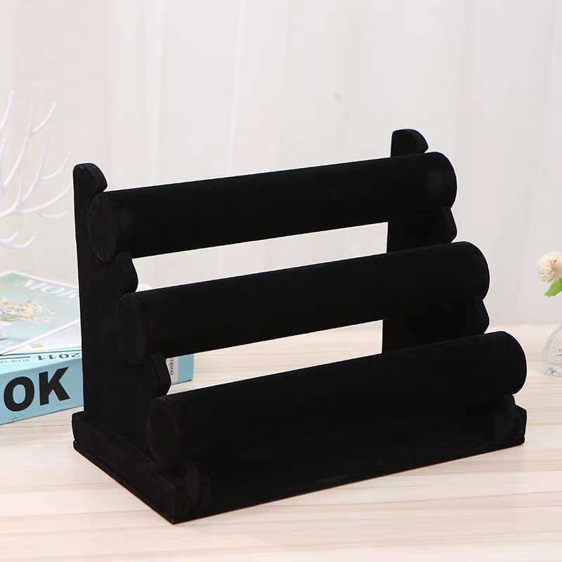 Jewelry Display Stand 3Tiers Jewelry Display Black Velvet Watch Organizer Bracelet Holder Watch Holder jewelry Organizer