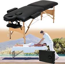 Portable Wooden Maasage Bed Portable Foldable Massage Table Salon Spa Massage Bed