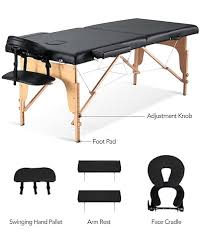 Portable Wooden Maasage Bed Portable Foldable Massage Table Salon Spa Massage Bed
