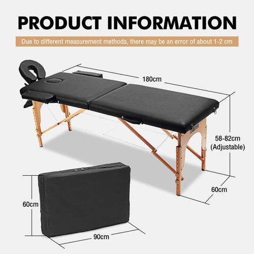 Portable Wooden Maasage Bed Portable Foldable Massage Table Salon Spa Massage Bed