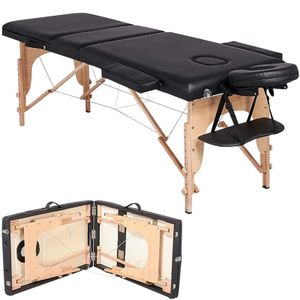 Portable wooden massage bed 3 fold