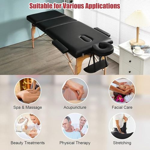 Portable wooden massage bed 3 fold