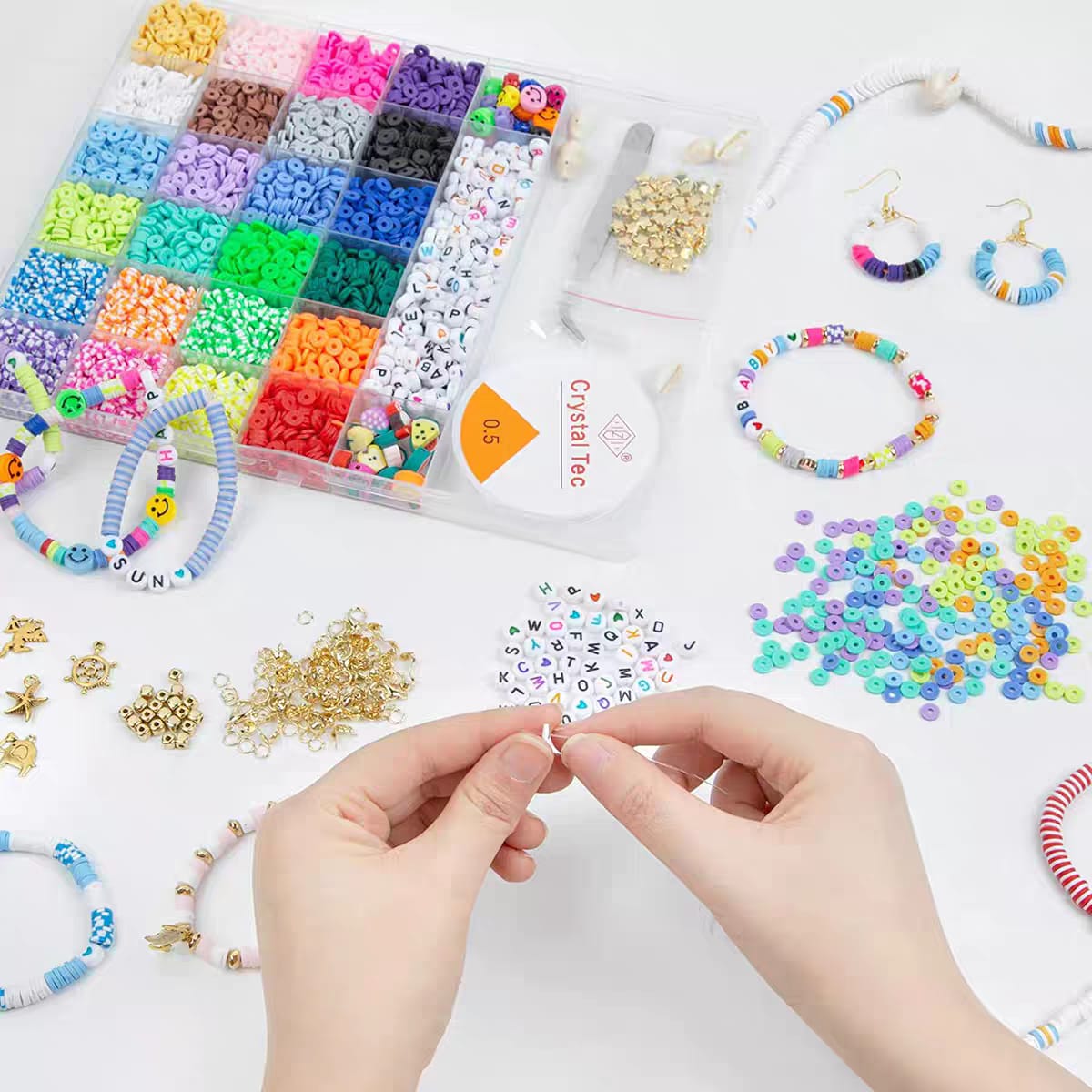 CBC Beads Set CBC Learning Beads Kit Educational Beads for Kids Beads for CBC Grade 1 / Grade 2 / Grade 3 Counting Beads Set Pattern Making Beads Creative Beads for CBC Bracelet & Necklace Beads for K