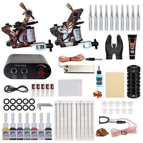 Tattoo Machine full set Plus 6pc ink bottles