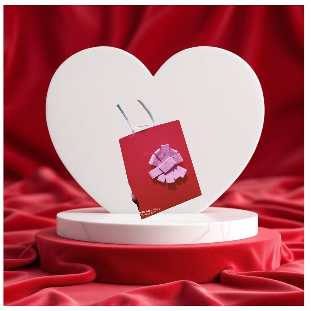 Handmade customized gift bags for girls fit for valentine's or birthday presents