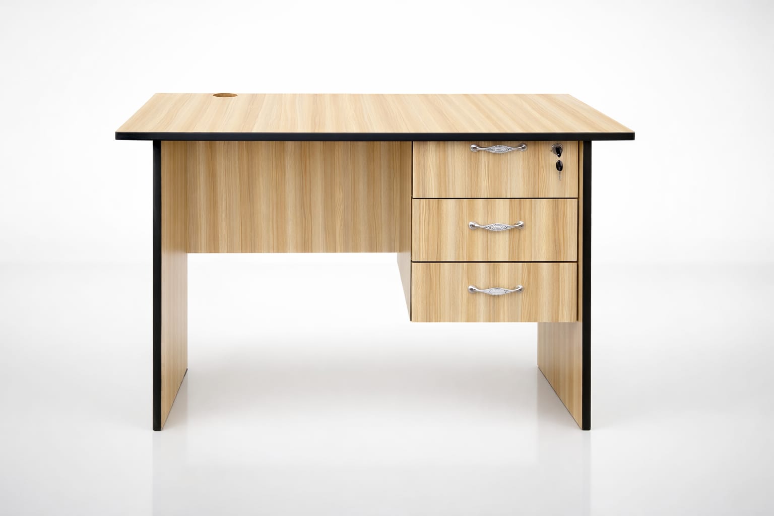 1Mtr Office Desk with 3 Storage Drawers – Computer & Workstation Desk