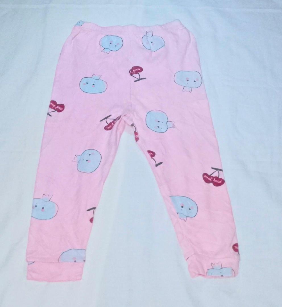 Pink girls leggings 2-3 years old cotton made, cozy and warm