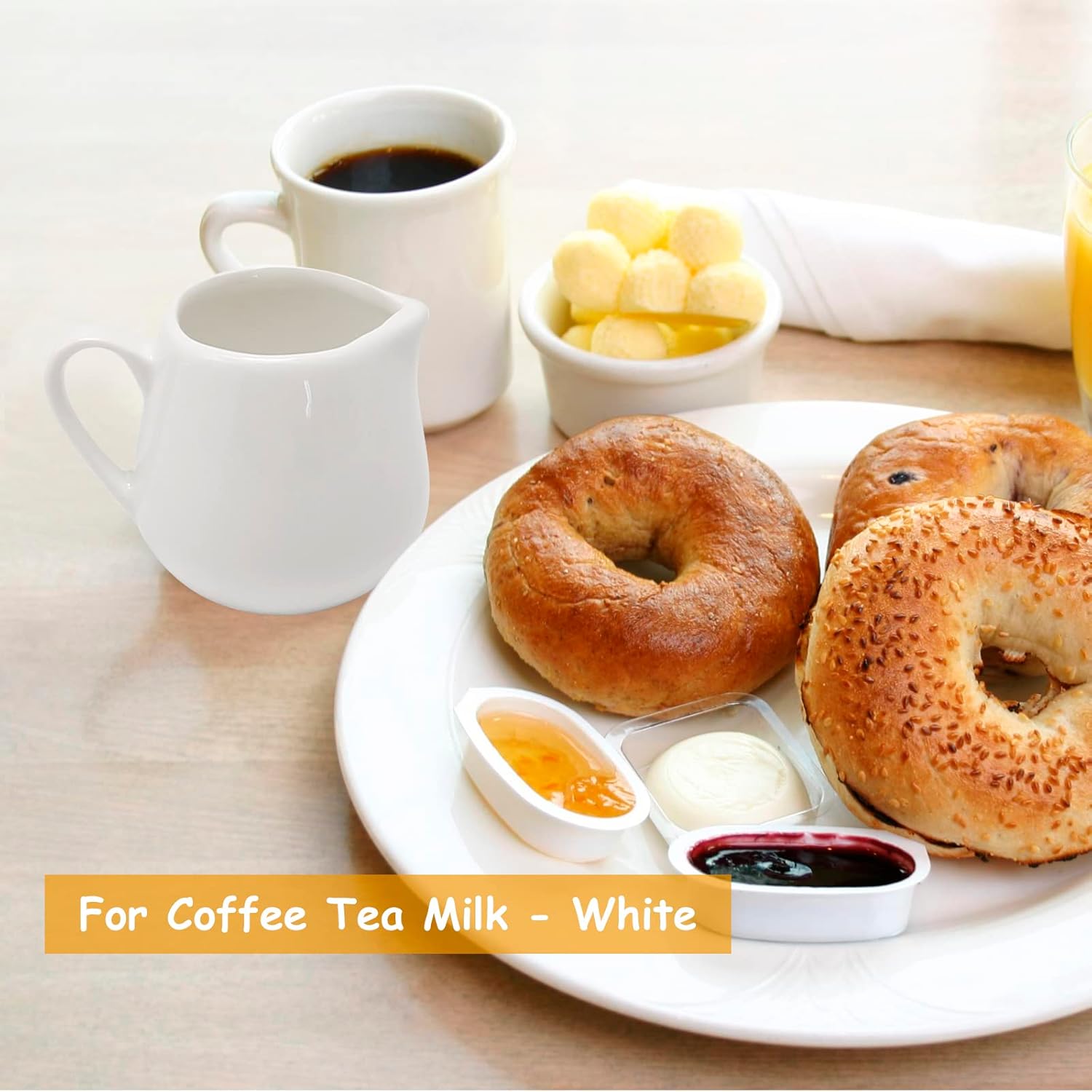 white ceramic milk jar 200ml with a weight of 178g with a high quality ceramic handle